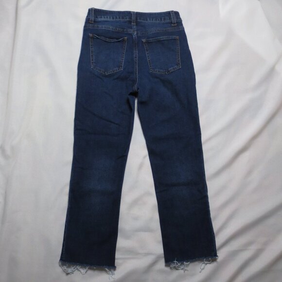 HARPER womens JEANS straight HiGH RISE frayed CROPPED ankle SIZE 27 - Picture 10 of 10